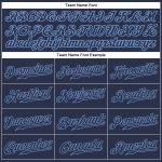 Custom Name and Number Personalized Baseball Jersey - Navy and Light Blue Authentic Team Jersey Personalized Navy Navy-Light