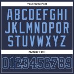 Custom Name and Number Personalized Baseball Jersey - Navy and Light Blue Authentic Team Jersey Personalized Navy Navy-Light