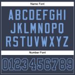 Custom Navy and Light Blue Football Jersey - Personalized Team Name and Number Authentic Mesh Personalized Navy Navy-Light