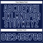 Custom Name and Number Personalized Navy Blue Performance Vapor Golf Polo Shirt Personalized Navy Navy-Light Blue Performance