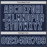 Custom Name Number Softball Jersey Unisex Two-Button Navy Light Blue Personalized Team Apparel Personalized Navy Navy-Light