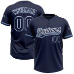 Custom Name Number Softball Jersey Unisex Two-Button Navy Light Blue Personalized Team Apparel Personalized Navy Navy-Light
