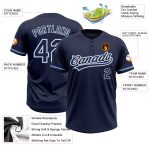 Custom Name Number Softball Jersey Unisex Two-Button Navy Light Blue Personalized Team Apparel Personalized Navy Navy-Light
