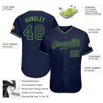 Custom Name and Number Navy Neon Green Authentic Baseball Jersey - Personalized Team Jersey Personalized Navy Navy-Neon Green