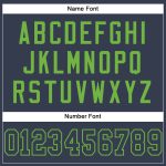Custom Personalized Neon Green and Navy Authentic Football Jersey with Name and Number Personalized Navy Navy-Neon Green