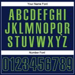 Custom Team Name & Number Personalized Navy Neon Green Golf Polo Shirt - Performance Vapor Style Personalized Navy Navy-Neon