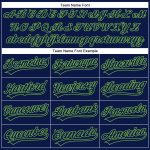 Custom Team Name & Number Personalized Navy Neon Green Golf Polo Shirt - Performance Vapor Style Personalized Navy Navy-Neon
