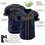 Personalized Navy and Gold Authentic Baseball Jersey - Custom Sports Apparel Personalized Navy Navy-Old Gold Authentic Baseball