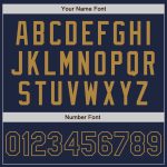 Personalized Navy and Gold Authentic Baseball Jersey - Custom Sports Apparel Personalized Navy Navy-Old Gold Authentic Baseball