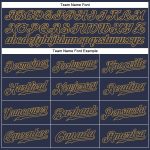 Personalized Navy Gold Authentic Baseball Jersey Custom Name & Number Personalized Navy Navy-Old Gold Authentic Baseball