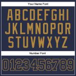 Authentic Personalized Navy Old Gold Sleeveless Baseball Jersey with Custom Name and Number Personalized Navy Navy-Old Gold