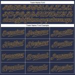 Authentic Personalized Navy Old Gold Sleeveless Baseball Jersey with Custom Name and Number Personalized Navy Navy-Old Gold