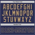 Personalized Navy and Old Gold Basketball Jersey with Custom Name and Number - Authentic Throwback Team Apparel Personalized