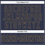Custom Name and Number Navy Old Gold Long Sleeve Performance T-Shirt - Salute to Service Team Style Personalized Navy Navy-Old