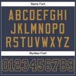 Custom Navy-Old Gold Football Jersey with Personalized Name and Number | Authentic Mesh Team Gear Personalized Navy Navy-Old