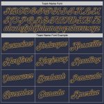 Custom Team Name and Number Personalized Navy-Old Gold Performance T-Shirt Personalized Navy Navy-Old Gold Performance T-Shirt
