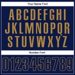 Custom Name & Number Performance Vapor Golf Polo Shirt - Navy/Old Gold Personalized Navy Navy-Old Gold Performance Vapor