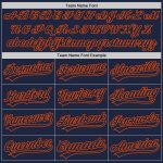 Personalized Navy-Orange Authentic Baseball Jersey for Men and Women Personalized Navy Navy-Orange Authentic Baseball Jersey
