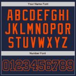 Personalized Navy-Orange Authentic Baseball Jersey for Men and Women Personalized Navy Navy-Orange Authentic Baseball Jersey