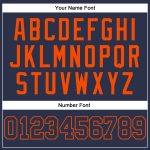 Personalized Navy-Orange Baseball Jersey with Custom Name & Number - Authentic Team Apparel Personalized Navy Navy-Orange