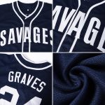 Personalized Navy-Orange Baseball Jersey with Custom Name & Number - Authentic Team Apparel Personalized Navy Navy-Orange