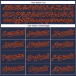 Personalized Navy-Orange Authentic Baseball Jersey Custom Name & Number - Sleeveless Team Apparel Personalized Navy Navy-Orange