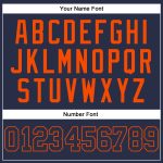 Personalized Navy-Orange Authentic Baseball Jersey Custom Name & Number - Sleeveless Team Apparel Personalized Navy Navy-Orange