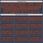 Personalized Custom Name and Number Navy-Orange Football Jersey Mesh Authentic Personalized Navy Navy-Orange Mesh Authentic