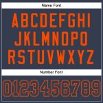 Personalized Custom Name and Number Navy-Orange Football Jersey Mesh Authentic Personalized Navy Navy-Orange Mesh Authentic