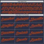 Custom Team Performance T-Shirt with Personalized Name and Number - Navy and Orange Personalized Navy Navy-Orange Performance