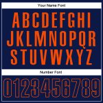 Custom Name and Number Navy-Orange Performance Golf Polo Shirt - Personalized Team Shirt Personalized Navy Navy-Orange Performance