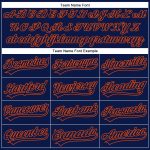 Custom Name and Number Navy-Orange Performance Golf Polo Shirt - Personalized Team Shirt Personalized Navy Navy-Orange Performance