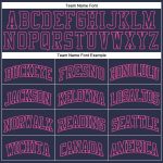 Custom Name & Number Navy-Pink Throwback Basketball Jersey - Personalized Team Apparel Personalized Navy Navy-Pink Authentic