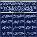 Custom Navy and Powder Blue Baseball Jersey with Personalized Name and Number - Authentic Team Apparel Personalized Navy