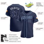 Custom Name and Number Personalized Navy-Powder Blue Softball Jersey - Authentic Team Jersey Personalized Navy Navy-Powder