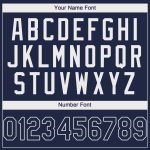 Custom Team Performance T-Shirt with Personalized Name & Number - Navy Navy-Powder Blue Personalized Navy Navy-Powder Blue