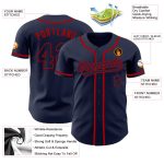 Personalized Navy-Red Authentic Baseball Jersey for Men and Women Personalized Navy Navy-Red Authentic Baseball Jersey