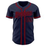 Personalized Navy-Red Authentic Baseball Jersey for Men and Women Personalized Navy Navy-Red Authentic Baseball Jersey