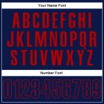 Personalized Navy Red Performance Vapor Golf Polo Shirt Custom Name Number Personalized Navy Navy-Red Performance Vapor Golf