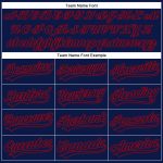 Personalized Navy Red Performance Vapor Golf Polo Shirt Custom Name Number Personalized Navy Navy-Red Performance Vapor Golf