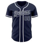 Custom Navy-White Authentic Baseball Jersey with Personalized Name and Number - Team Apparel Personalized Navy Navy-White
