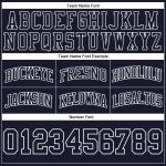 Custom Team Name and Number Personalized Navy-White Authentic Throwback Basketball Shorts Personalized Navy Navy-White Authentic