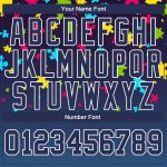 Custom Name and Number Autism Awareness 3D Puzzle Pattern Long Sleeve Performance T-Shirt in Navy and White Personalized