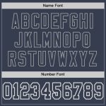 Personalized Custom Navy Blue Football Jersey with Mesh, Team Name & Number - Authentic NFL Style Personalized Navy Navy-White