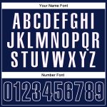Custom Team Name Number Personalized Navy-White Golf Polo Shirt Performance Vapor Personalized Navy Navy-White Performance