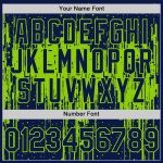 Personalized 3D Dripping Splatter Art Baseball Jersey with Custom Team Name & Number - Navy Neon Green Design Personalized
