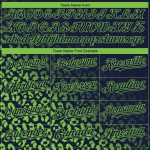 Custom Name and Number Leopard Print Baseball Jersey - Personalized Navy Neon Green 3D Pattern Design Fashion Personalized