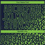 Custom Name and Number Leopard Print Baseball Jersey - Personalized Navy Neon Green 3D Pattern Design Fashion Personalized