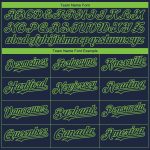 Personalized Seattle City Edition Baseball Jersey Neon Green Navy 3D Fade Custom Name Number Authentic Personalized Navy