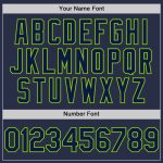 Custom Name and Number Personalized Navy Neon Green Baseball Jersey - Authentic Sleeveless Team Gear Personalized Navy Neon